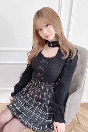 MA*RS 하트 벨트 포함 골지 상의