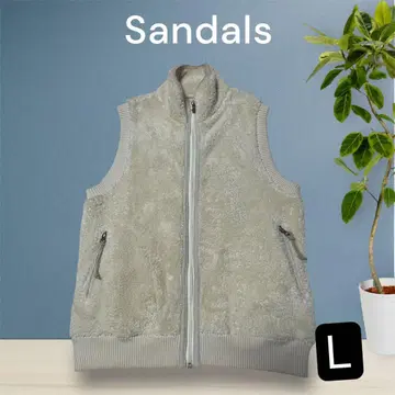 Sandals 플리스 베스트 L 상당 베이지 집업 펠리시모