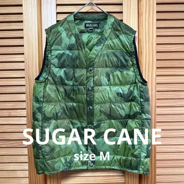 새상품급 SUGAR CANE 슈가케인 이너 다운 베스트 카모플라주 패턴