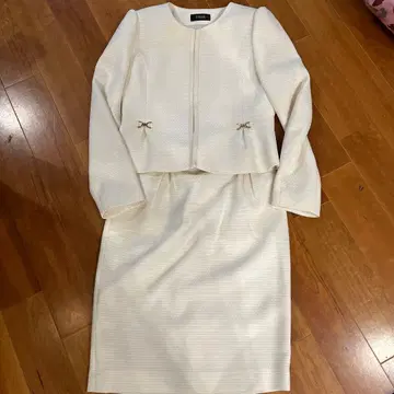 아이보리 자켓 스커트 셋업 M