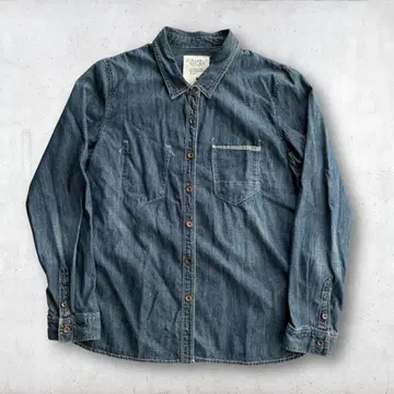 CAMEL ROAD 데님 셔츠 긴팔 버튼 업