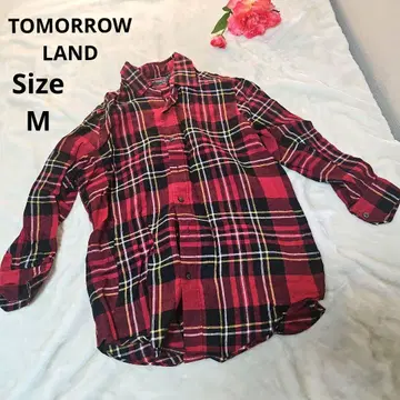 [ 인기 TOMORROWLAND ] 빨간색 블랙 체크 셔츠 사이즈 M