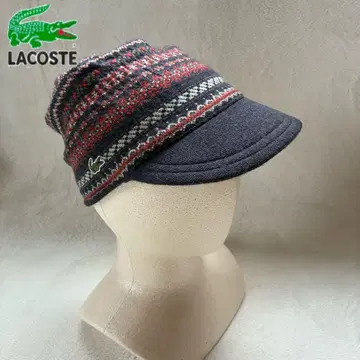 레어 LACOSTE 라코스테 캡 타입 니트 모자 프리 사이즈