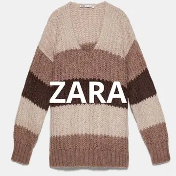 [미사용 새상품] ZARA 보더 무늬 스웨터 니트
