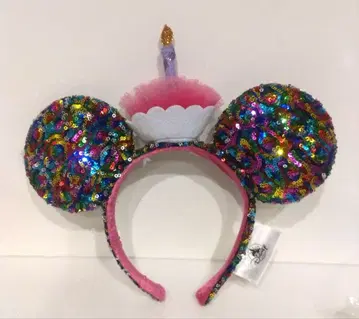 홍콩 디즈니랜드 미키 벌스데이 스팽글 머리띠 해외