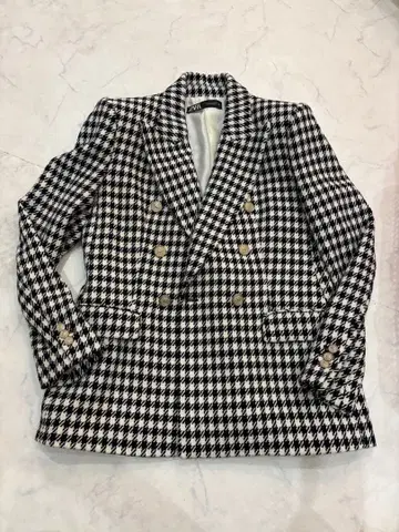 ZARA 하운드 투스 패턴 자켓