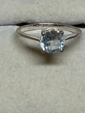 925 실버 아쿠아 마린 12호 반지