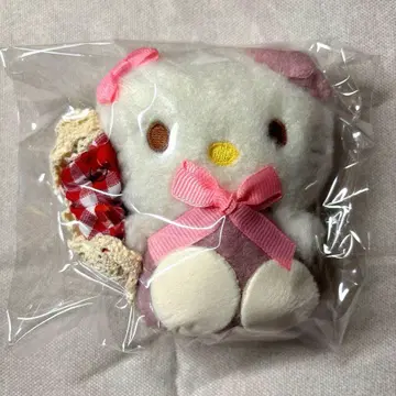 [ 새상품 ] 산리오 키티 딸기 마스코트 키링 봉제 인형