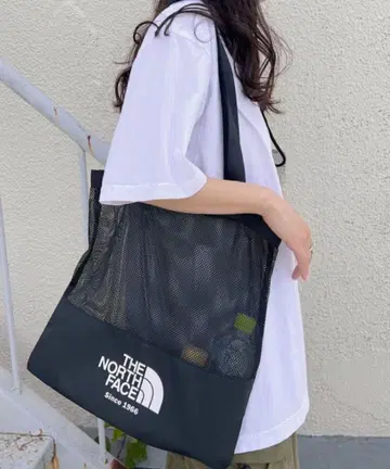 THE NORTH FACE 메쉬 토트백 블랙