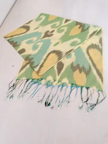 스톨 스카프 아드라스 이캇 우즈베키스탄 제 실크