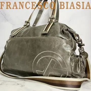 B854 [ 2way ] 프란체스코 비아지아 대용량 보스턴 백 그레이