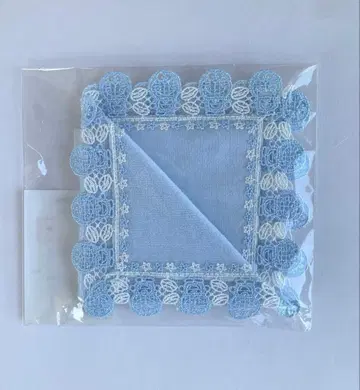 [ 미사용 새상품 ] 긴자와 레이스 타월 손수건 아이엠 도라에몽 블루