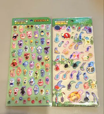 동물의 숲 피크민 포켓 스티커 월드 모동숲