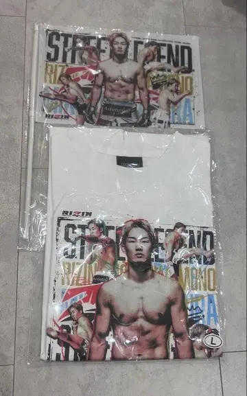 RIZIN T셔츠 화이트 아사쿠라 미쿠루 L 플래그 포함