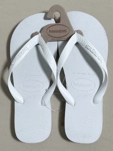 [ 미사용 새상품 ] havaianas 화이트 비치 샌들 27cm