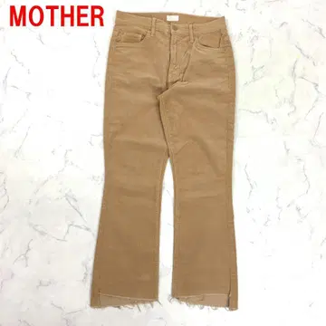 A7194 마더 코듀로이 팬츠 면 커팅 가공 베이지 27