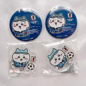 치이카와 일본 대표 캔뱃지 아크릴 키링 축구 하치와레 4점