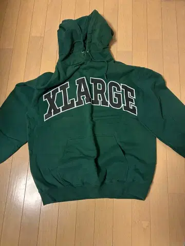 XLARGE 다크 그린 후드 부착 후드티