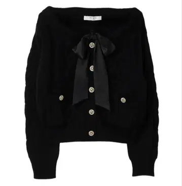 Aerienne 케이블 니트 리본 가디건