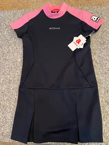 archivio 여성용 골프 원피스 네이비/핑크