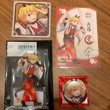 젠이츠 아크릴 스탠드와 캔뱃지 세트 코스터 2026년 엽서