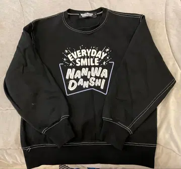 EVERYDAY SMILE NANWA DANSHI 맨투맨 M 블랙