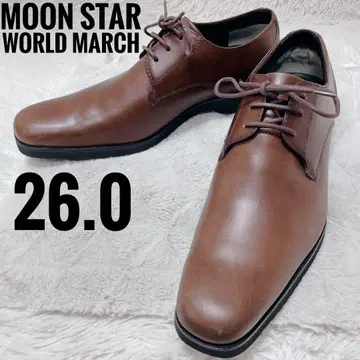 문스타 월드마치 브라운 외날개 비즈니스 슈즈 남성용