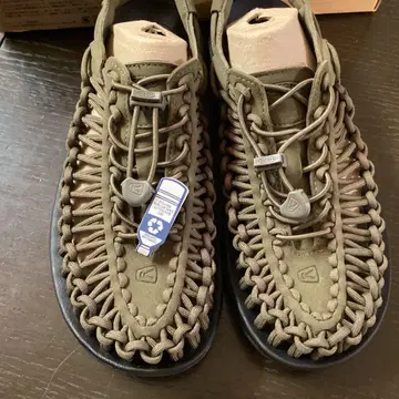 킨 남성용 스포츠 샌들 올리브색 로프 짜임 디자인 25.5cm