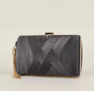 새틴 뜨개질 클러치백