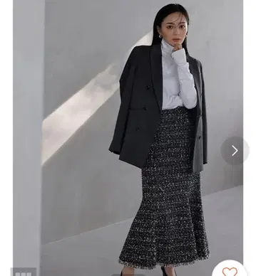 anuans 오리지널 트위드 머메이드 스커트 아뉴앙스 스커트