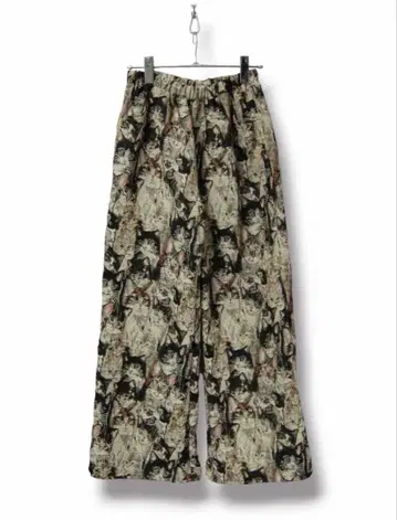 고양이 패턴 고블랑 직조 와이드 팬츠 2