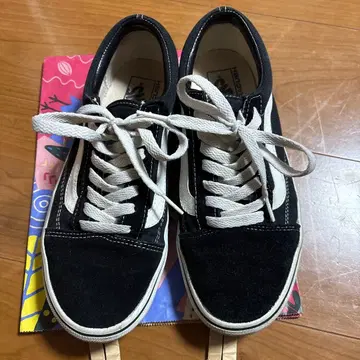Vans 블랙 스웨이드 올드스쿨 스니커즈 24cm