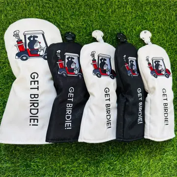 새상품 5세트 도라에몽 골프클럽 헤드커버 1+35+UTUT 블랙 화이트