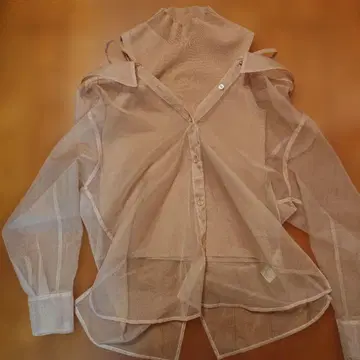 FRAY I.D 시스루 2웨이 셔츠 베이지 원사이즈