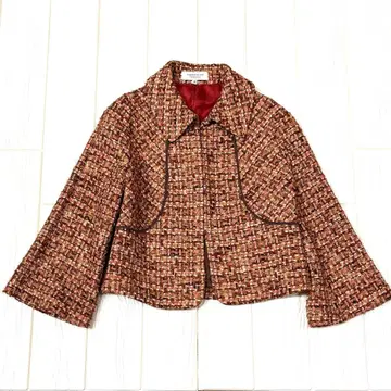 새상품급 투모로우랜드 컬렉션 트위드 자켓 코트 38 M 고급 멋짐