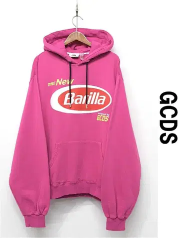 V329/ GCDS Barilla 후드티 속기모 L 핑크 이탈리아제
