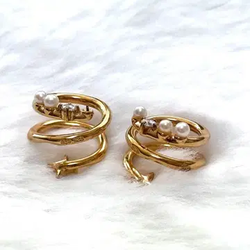 ete 펄 장식 리버서블 이어커프