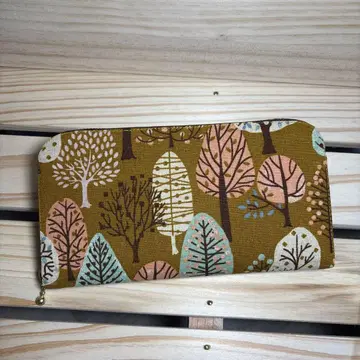 핸드메이드 장지갑 [ 북유럽의 숲 ] 린넨
