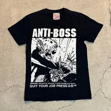 QUIT YOUR JOB! ANTI-BOSS TEE BLACK S