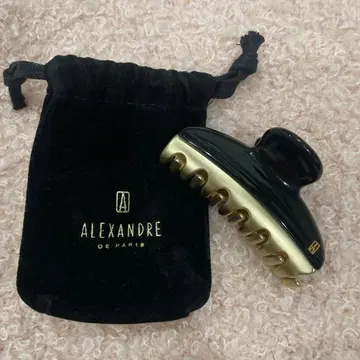 ALEXANDRE DE PARIS 헤어 클립 블랙/골드