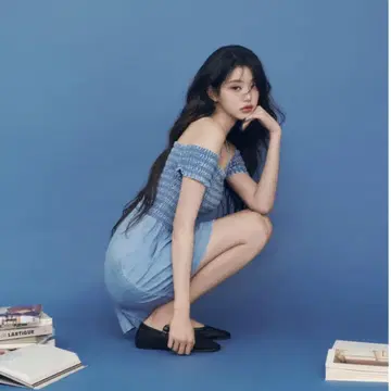 TOMMY JEANS 샴브레이 핏 플레어 원피스