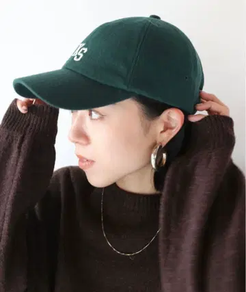 [ 미사용 새상품 ] Ungrid 울 혼방 로고 CAP 그린