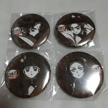 귀멸의 칼날 다이닝 오타노시미 복권 캔뱃지 4개 시노부 카나에 카나오