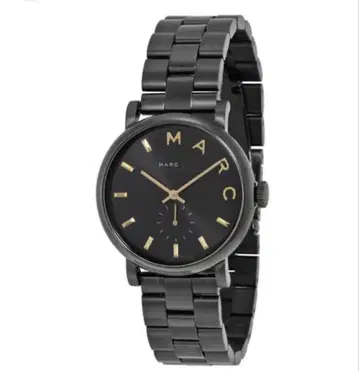 Marc By Marc Jacobs 블랙 이온 플레이트 베이커 손목시계