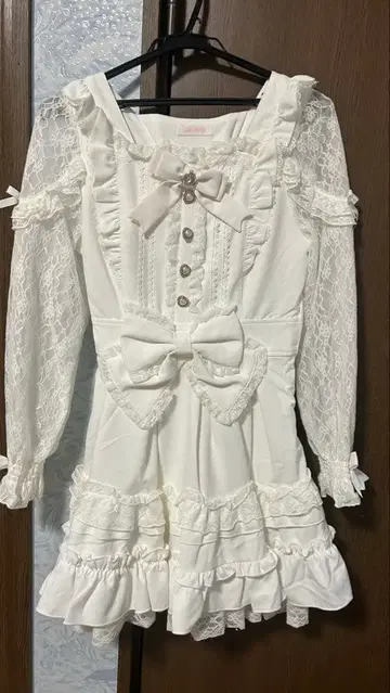 LIZLISA 티아라 리본 티어드 원피스 블랙