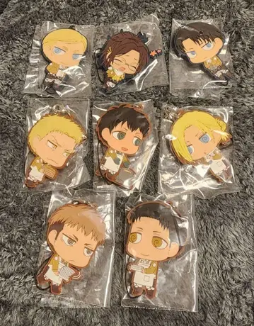 진격의 거인 치비 캐릭터 러버 스트랩 전 8종 세트
