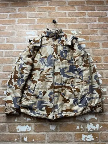 00s 밀리터리 자켓 카모 무늬 카모플라쥬 다운 자켓 y2k 후드티