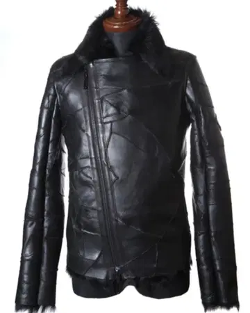 NO ID. SENSE 콜라보! 패치워크 무스탕 더블 라이더스