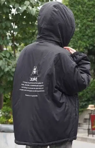 x-girl 블랙 다운 자켓 리버서블