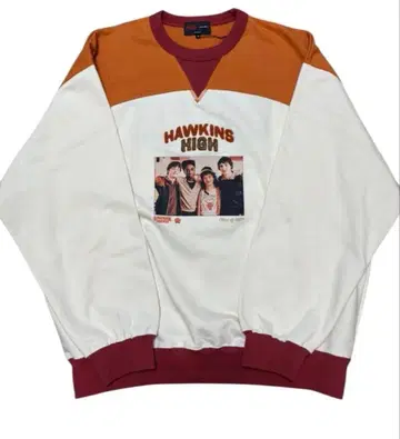 [ STRANGER THINGS ] 콜라보 배색 맨투맨 니코앤드